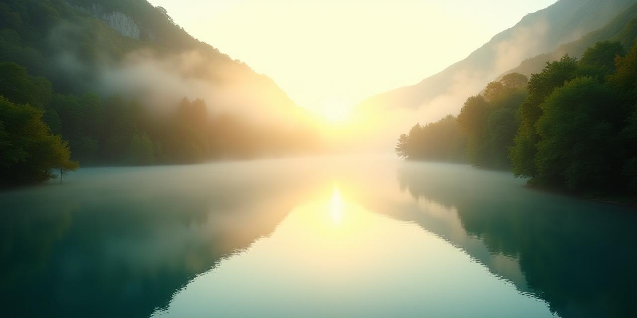 Un tranquillo paesaggio fluviale italiano che rappresenta la trasparenza contrattuale