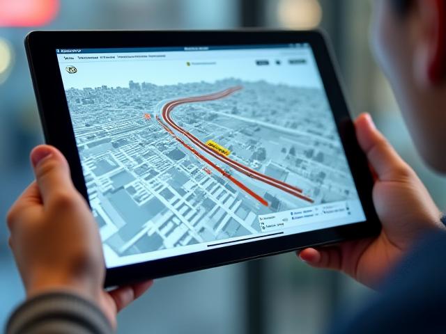 Mock-up of AI planning interface showing metro line impact simulation