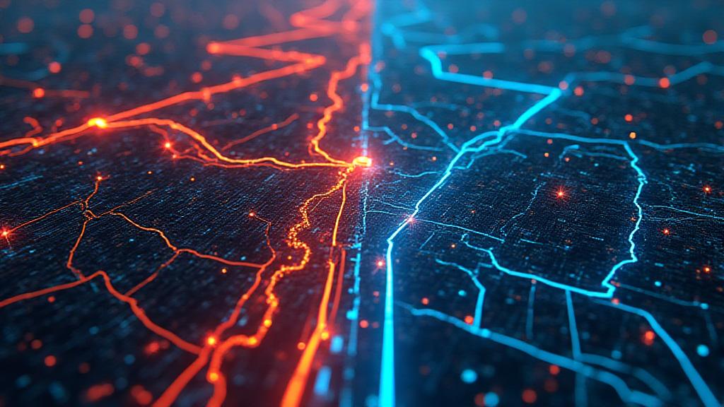 Side-by-side comparison of rigid waste routes vs optimized AI paths